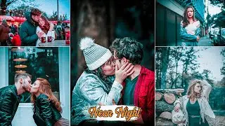 Neon Night Color Grading Tutorial||Portrait Photoshop Effect 2020