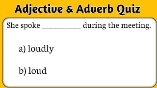 Adjective & Adverb Quiz || Adjective & Adverb Grammar Test or Quiz || Ladla Education