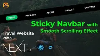 React.js Sticky Navbar with Smooth Scrolling Effect | Next.js Travel Guide Website | Geekboots