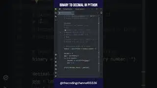 Binary To Decimal Conversion using Python | 