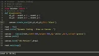 Create Mini paint Using Canvas / Tkinter Tutorial in Hindi / Dynamic Coding / Tkinter Tutorial