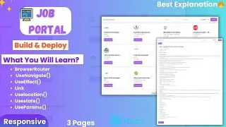 👦Build a Job Portal Using React And Rapid API | Complete Responsive Job Portal | Becodewala | Part-1