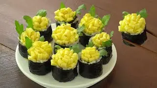 계란3개로 계란꽃김밥 만들기 :: 진짜 맛있는 계란김밥 :: 계란요리 :: Korean Egg Flower Kimbap Recipe