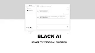 black AI | chatgpt like ai chatbot using html, css, js