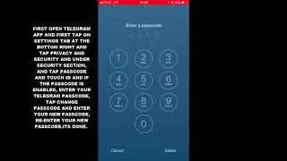 HOW TO CHANGE PASSCODE IN TELEGRAM APP (IOS)