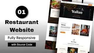 01 | Responsive Italian Restaurant Website using HTML & CSS