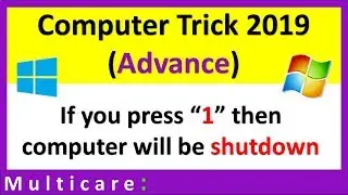 Press 1 to shutdown your computer | Shutdown using keyboard