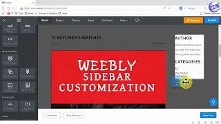 Weebly Tutorial || Weebly Blog Sidebar Customize