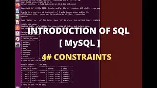 4# FOREIGN KEY  Constraint for MySQL Server | MySQL Server Development