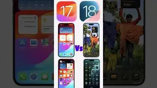 IOS 17 vs IOS 18. iPhone looks like Android. #shorts