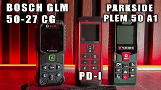 APŽVALGA IR PALYGINIMAS LAZERINIŲ ATSTUMO MATUOKLIŲ: HILTI PD-I VS BOSCH GLM VS PARKSIDE PLEM 50