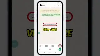 How To Send View Once Voice Message on WhatsApp (2024) | WhatsApp Disappearing Voice #tech #viral