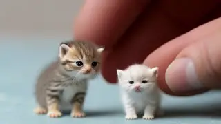 The smallest kittens! Cool fantasy!