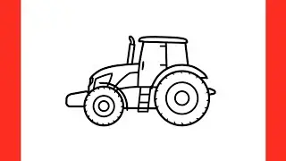 How to draw a TRACTOR step by step / drawing tractor easy