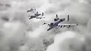 CGI (computer generated Imagery) planes in flight