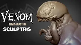 Venom simbiote sculptris time-lapse