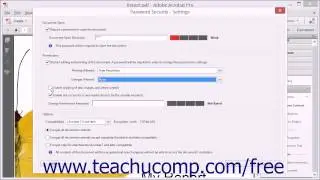 Password-Protecting a PDF - Adobe Acrobat XI Training Tutorial Course
