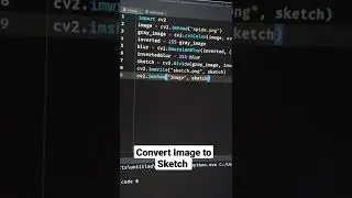 convert any image into sketch using python