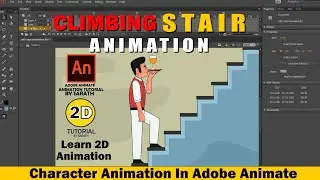 Climbing Stair Animation | Cartoon Character Animation | 2D Tutorial By Sarath