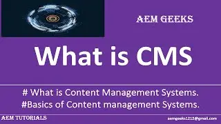 AEM Beginner #1 | What is Content management System(CMS)