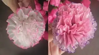 How to make tissue Paper Flowers | Tissue Paper Crafts #tissuepapercraft