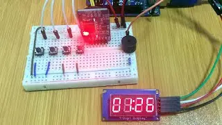 Digital Alarm Clock Using TM1637 Display and DS3231 RTC.