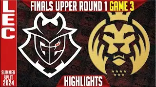 G2 Esports vs MAD Lions KOI Highlights Game 3 | LEC Finals Summer 2024 Upper Round 1 | G2 vs MDK G3