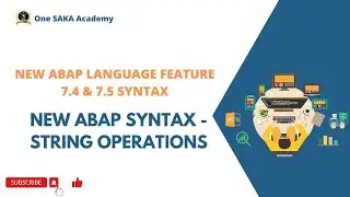 New ABAP Syntax - STRING Operations(Theory)