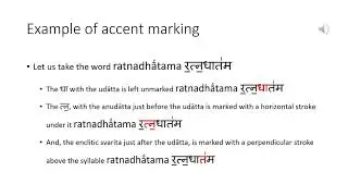 Lesson 43 - Vedic Sanskrit - Accents -1.