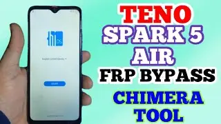 Tecno Spark 5 Air FRP bypass Tecno KD6 Google Account Bypass 100% ok Unlock with Chimera tool.