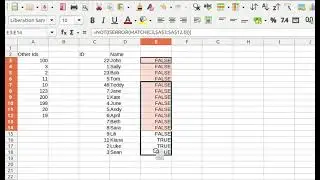 Formula To Check if a Cell Value Exists in Another Column (Excel, Libre Office Calc, Google Sheet)