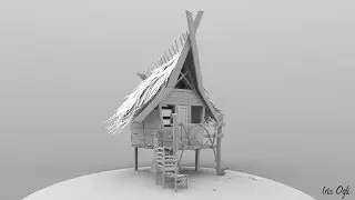 Maya & Zbrush tree house modeling