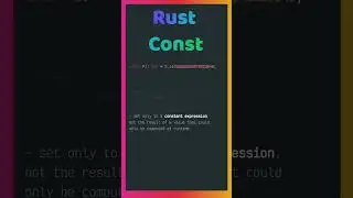 Rust Basics const  #rustlang