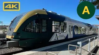 Riding DCTA A-train, Trinity Mills to Downtown Denton, 4K Train Ride