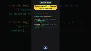 How to remove the first element from an array in JavaScript? 