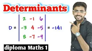 determinants in hindi | maths determinants tutorials | diploma maths 1 in hindi