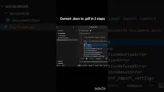 Convert .docx to .pdf in two steps #python #docx #pdf #programming