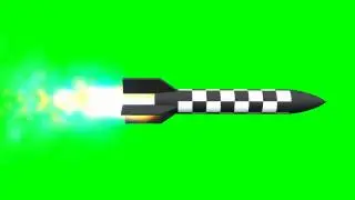 Missile in flight - greenscreen effects - free use