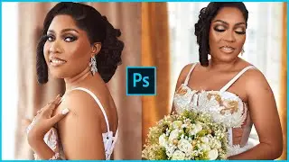 How to retouch Wedding Photo full tutorial ( bride )