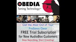 OBEDIA and PreSonus Special Training Offer for Audiobox Users