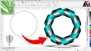 3D Swirl Circle Logo Design in Coreldraw