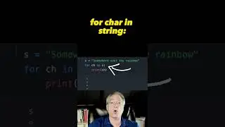 Iterating each character in Python string #python #shorts