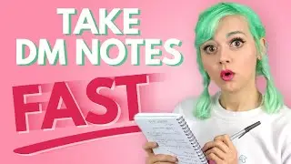 No time to take notes while DMing? Try this! // D&D Tips