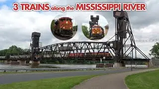 3 Trains Along the Mississippi River 5/16/24