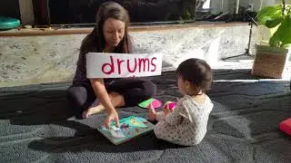 Bodhi at 15 months  - a student of the Glenn Doman reading method