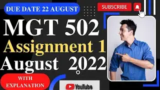 MGT502 Assignment 1 Solution 2022 / MGT 502 Assignment 1 2022 / MGT 502 Assignment Solution 2022