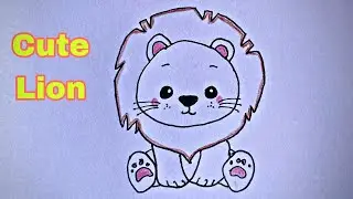 How to draw a lion easy | Lion drawing step by step 