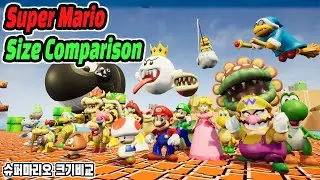 Super Mario Size Comparison (슈퍼마리오 크기비교)