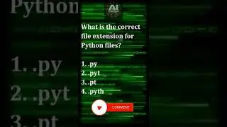 What is Python File Extension. Python Quiz