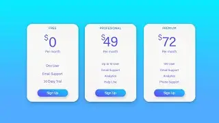 How to create a Responsive Pricing table | Pricing Table in HTML and CSS | Beautiful Pricing Table